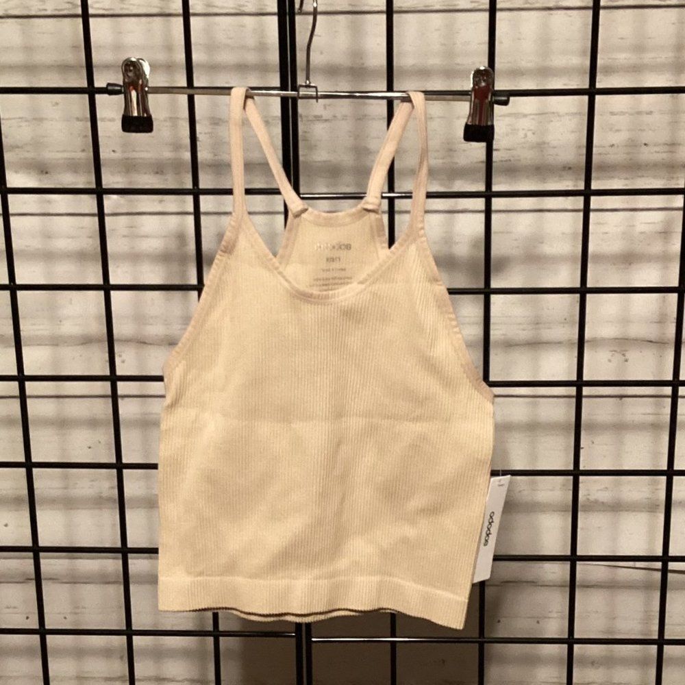 Ododos Racerback Ribbed Crop Top P133